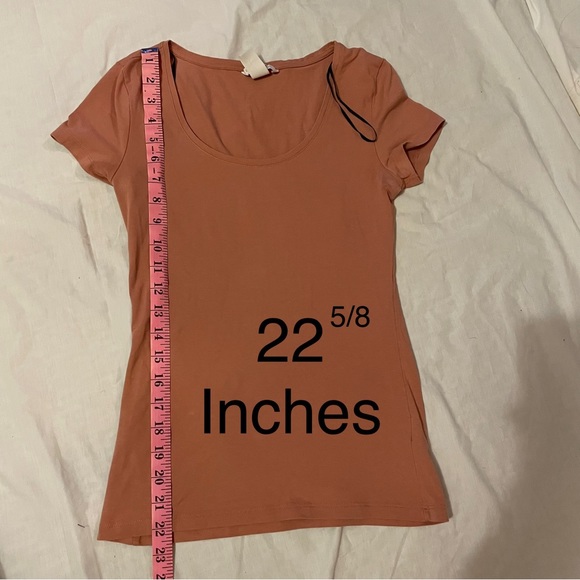 H&M basic coral pink top - Picture 5 of 8